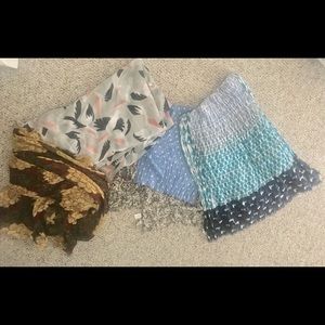 4 lightweight scarfs- sold together!